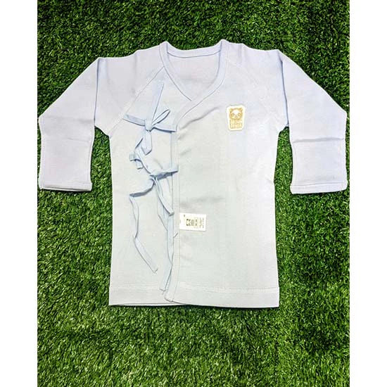 Sky Blue Baby Shirt – 100% Organic Cotton | Soft, Breathable & Easy-Tie Design | Art No. CM0010