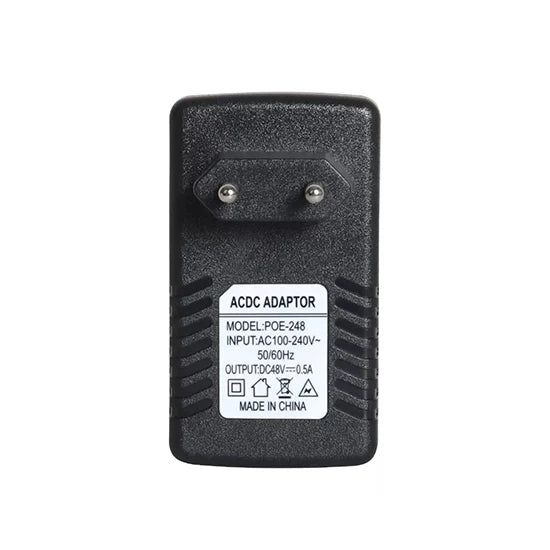 48V 0.5A PoE Injector Adapter – RJ45 Ethernet Power Supply for IP Cameras