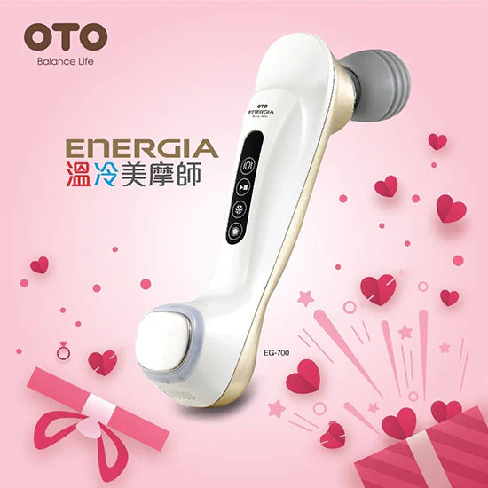 OTO Energia 700 Rechargeable Massager – 3-Speed Vibration, Hot & Cold Therapy for Full Body & Facial Massage