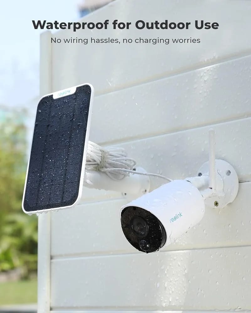 REOLINK Argus Eco+type c 6w Solar Panel 2K 3MP Solar Security Camera Outdoor for Home Surveilance, Night Vision, Human/Car Smart Detection, 2.4G WiFi (Without box)
