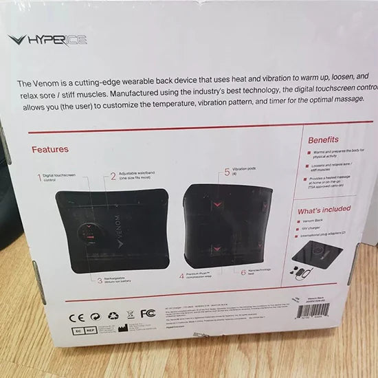 Hyperice Venom Back – Wearable Heat & Vibration Massager for Stiff, Sore Muscles
