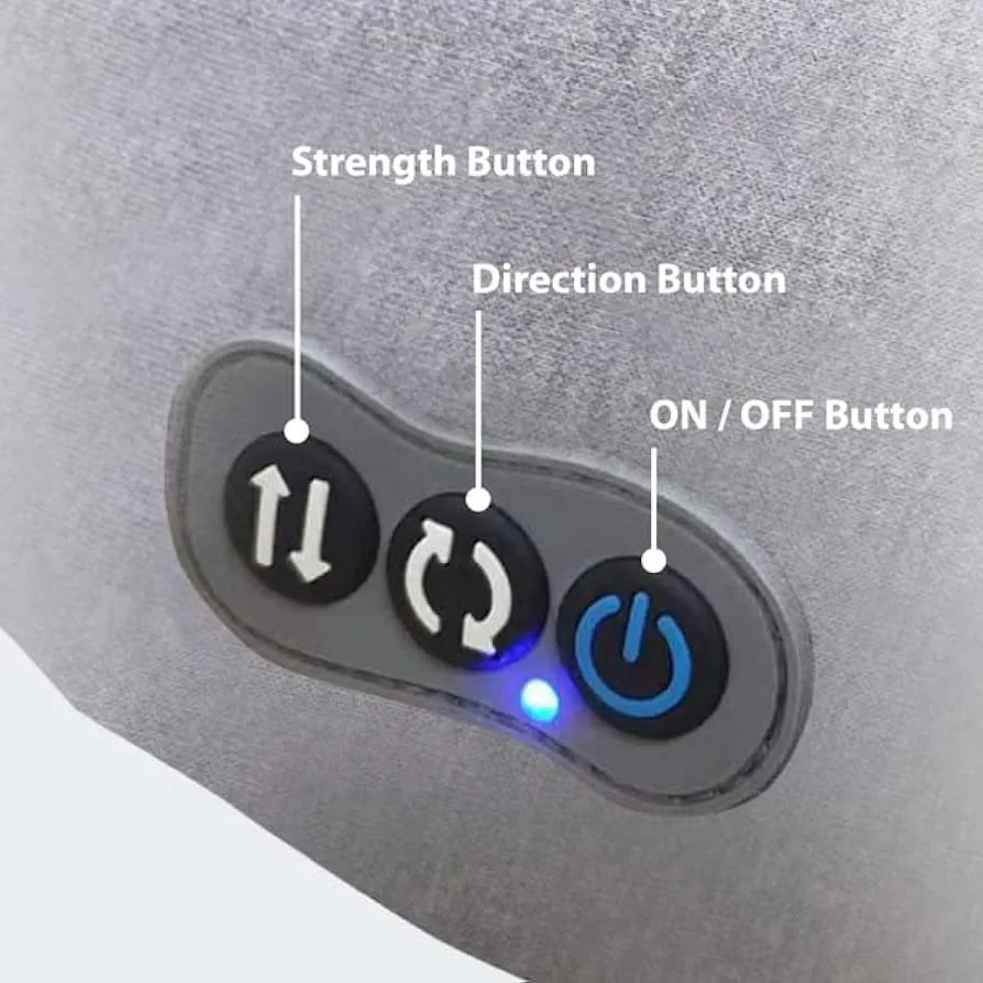 OTO Soothie ST-008 Neck Massager Pillow – 3D Memory Foam, 3-Speed, Dual Rotation