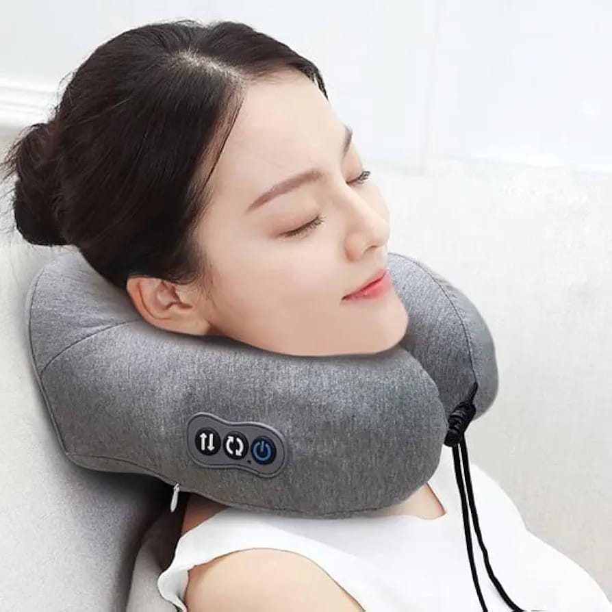 OTO Soothie ST-008 Neck Massager Pillow – 3D Memory Foam, 3-Speed, Dual Rotation