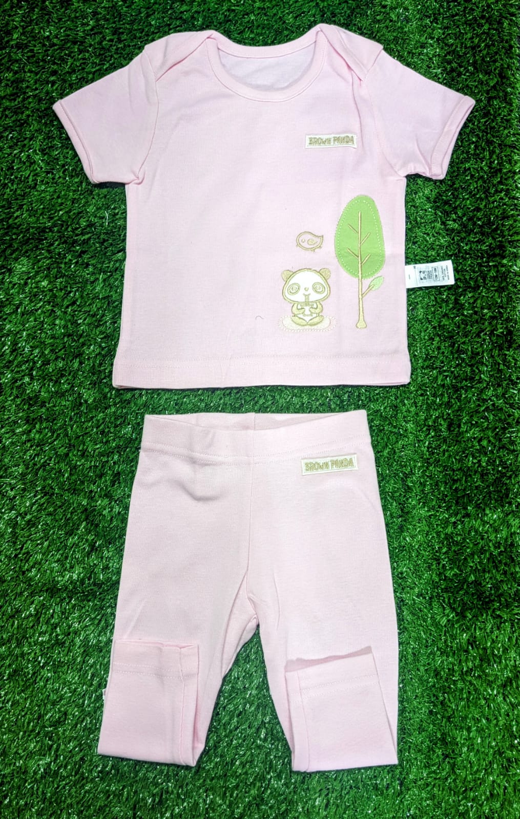 Pink Baby Shirt & Trousers Set – 100% Organic Cotton | Art No. CM0007-13
