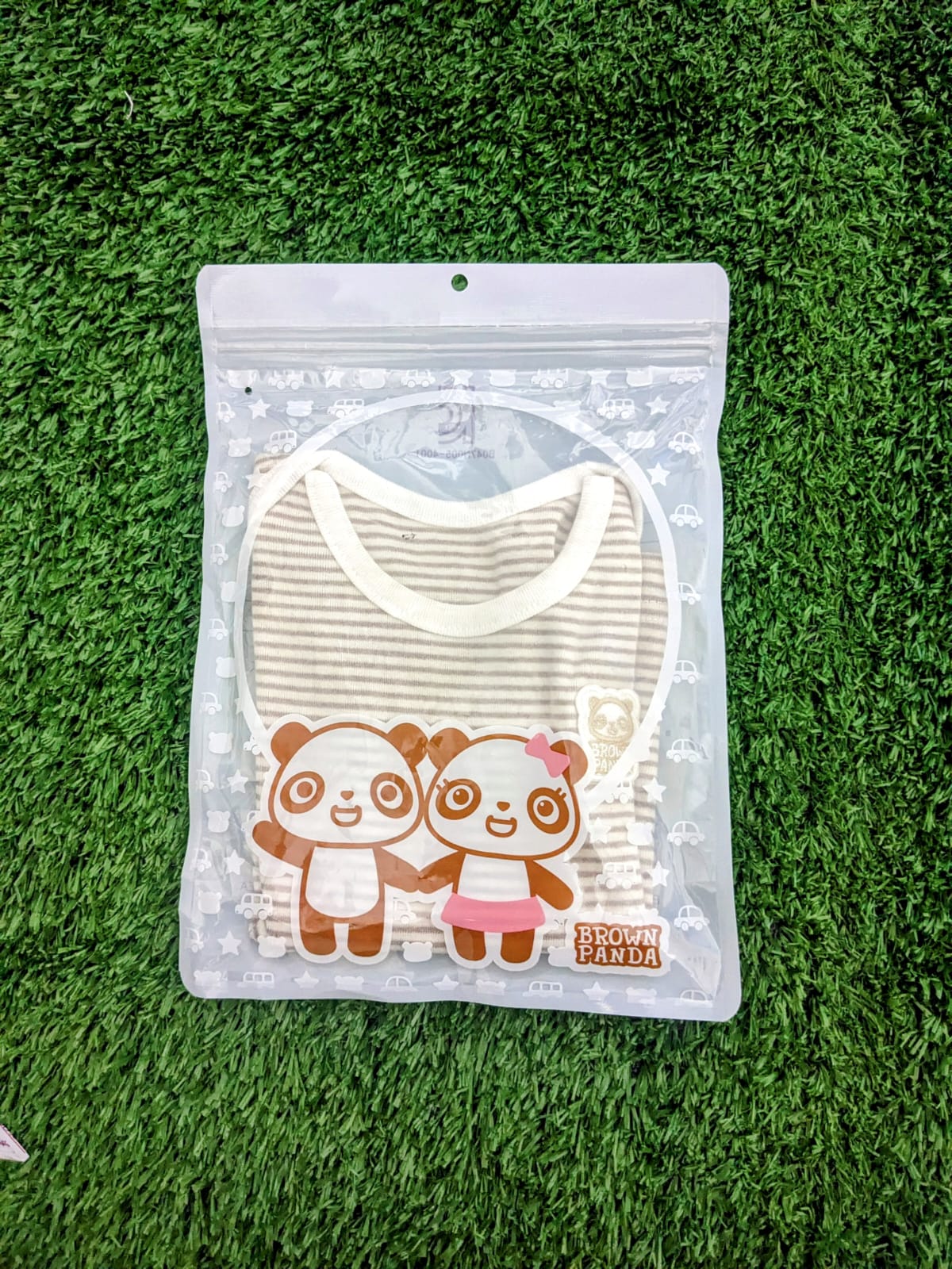 Skin Brown Striped Baby Shirt – 100% Organic Cotton | Art No. CM0009