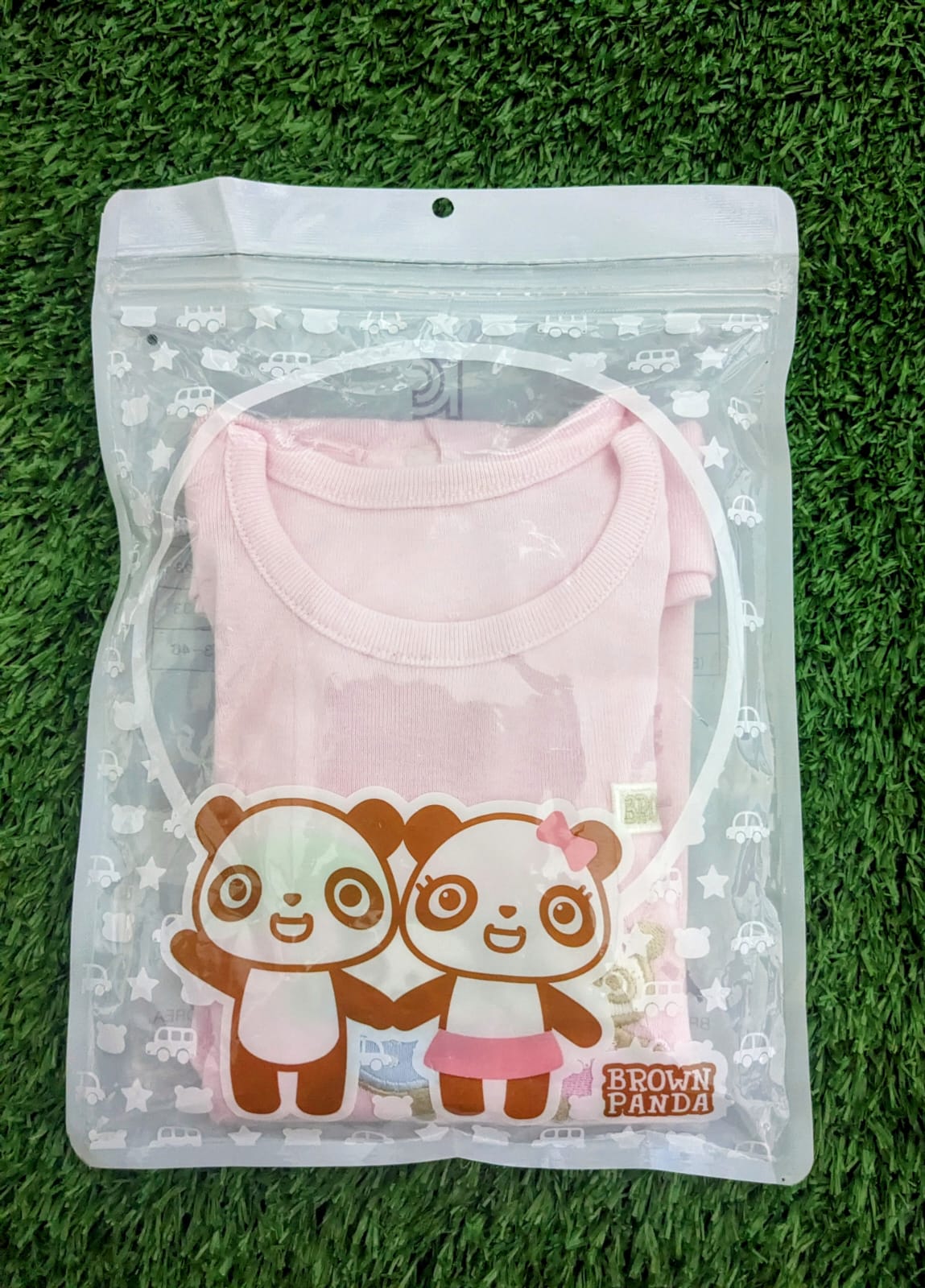 Pink Baby Romper – Half Sleeves | 100% Organic Cotton | Art No. CM0014