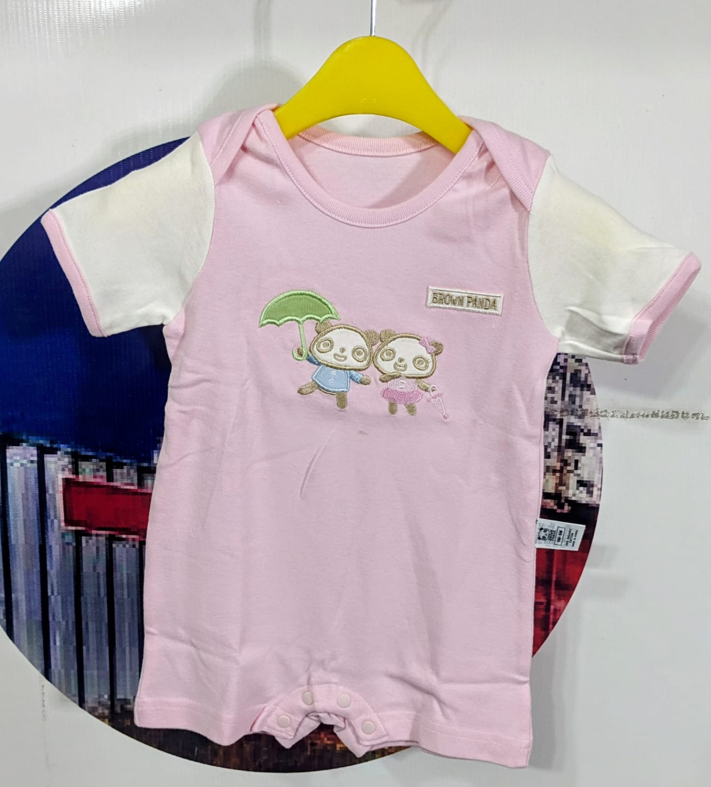 Pink Baby Romper – Half Sleeves | 100% Organic Cotton | Art No. CM0014