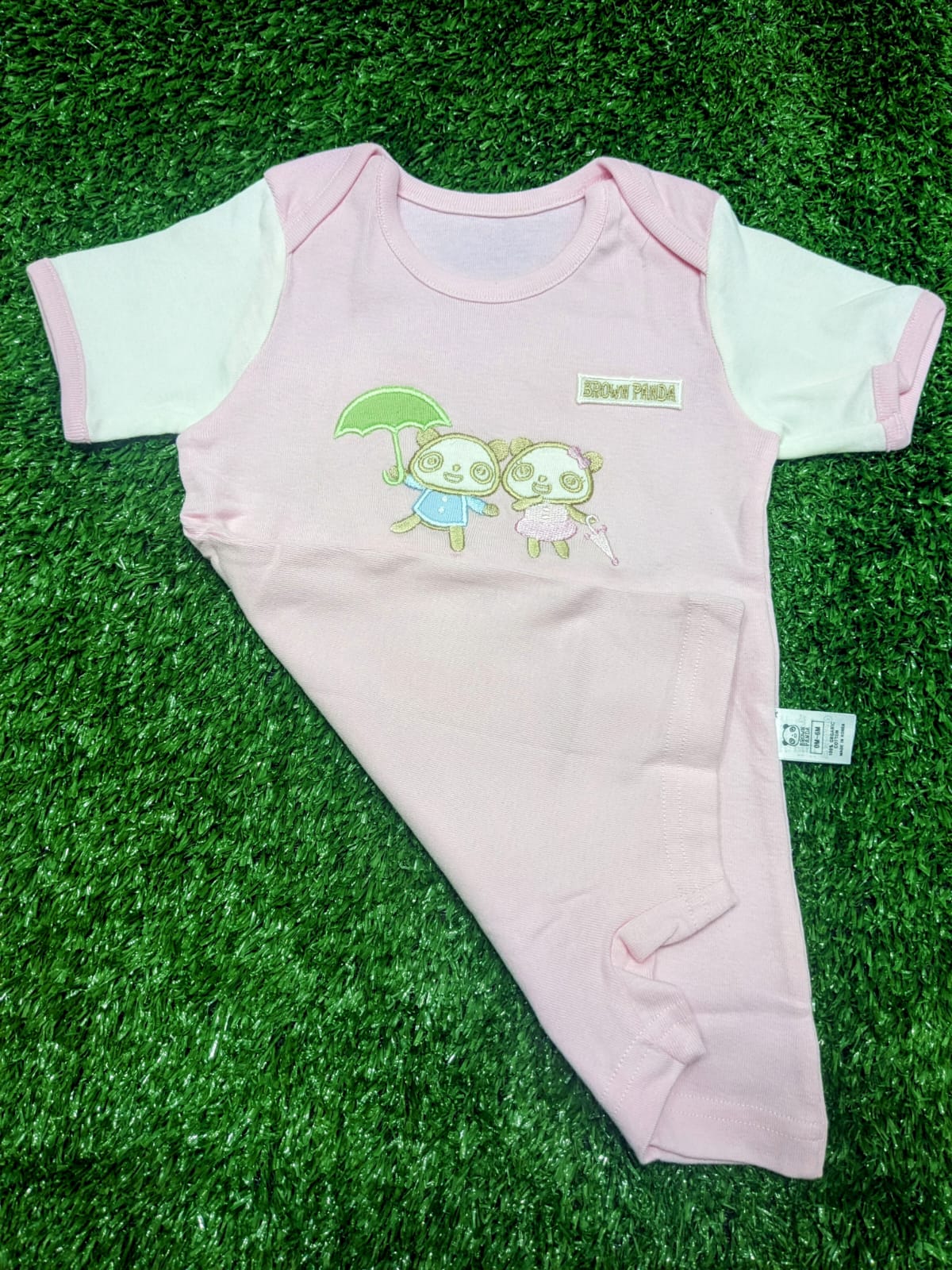 Pink Baby Romper – Half Sleeves | 100% Organic Cotton | Art No. CM0014