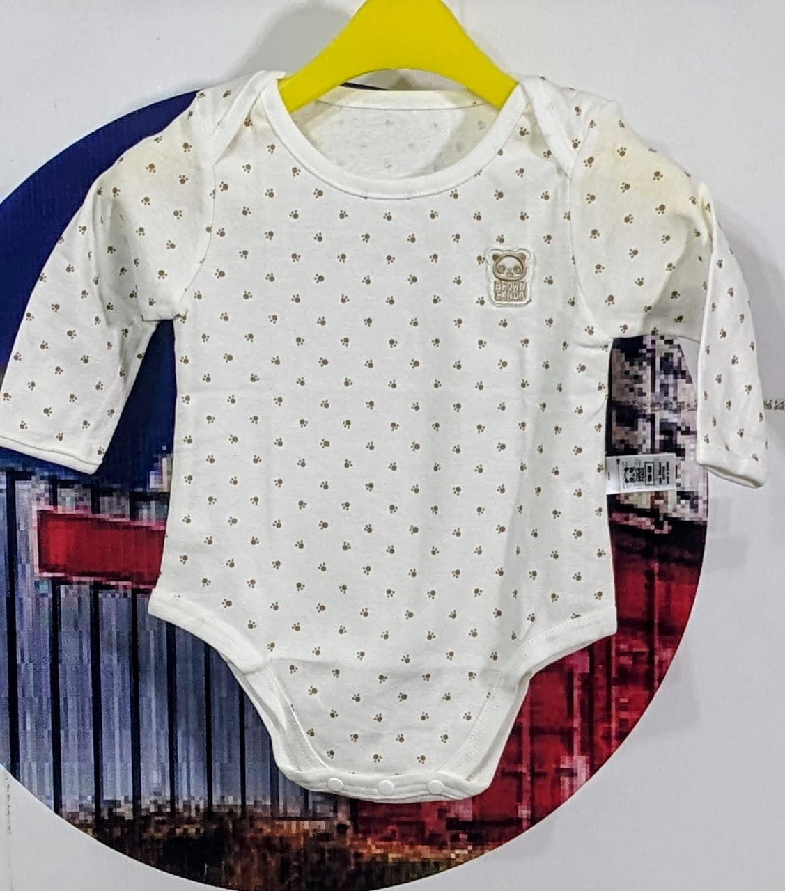 Brown Panda Baby Boy Romper – Full Sleeves, Half Bottom | 100% Organic Cotton | Art No. CM0004