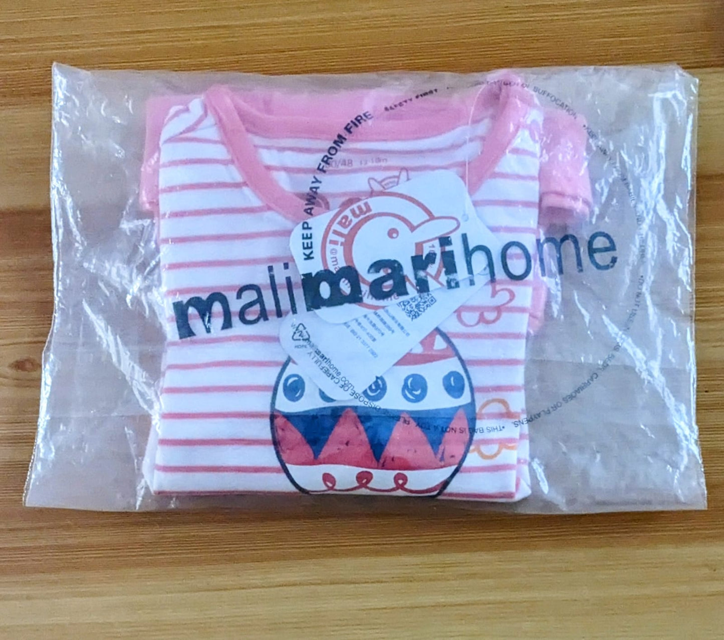 Pink Striped Baby Shirt – Full Frock Style | Organic Cotton | Art No. CM0041