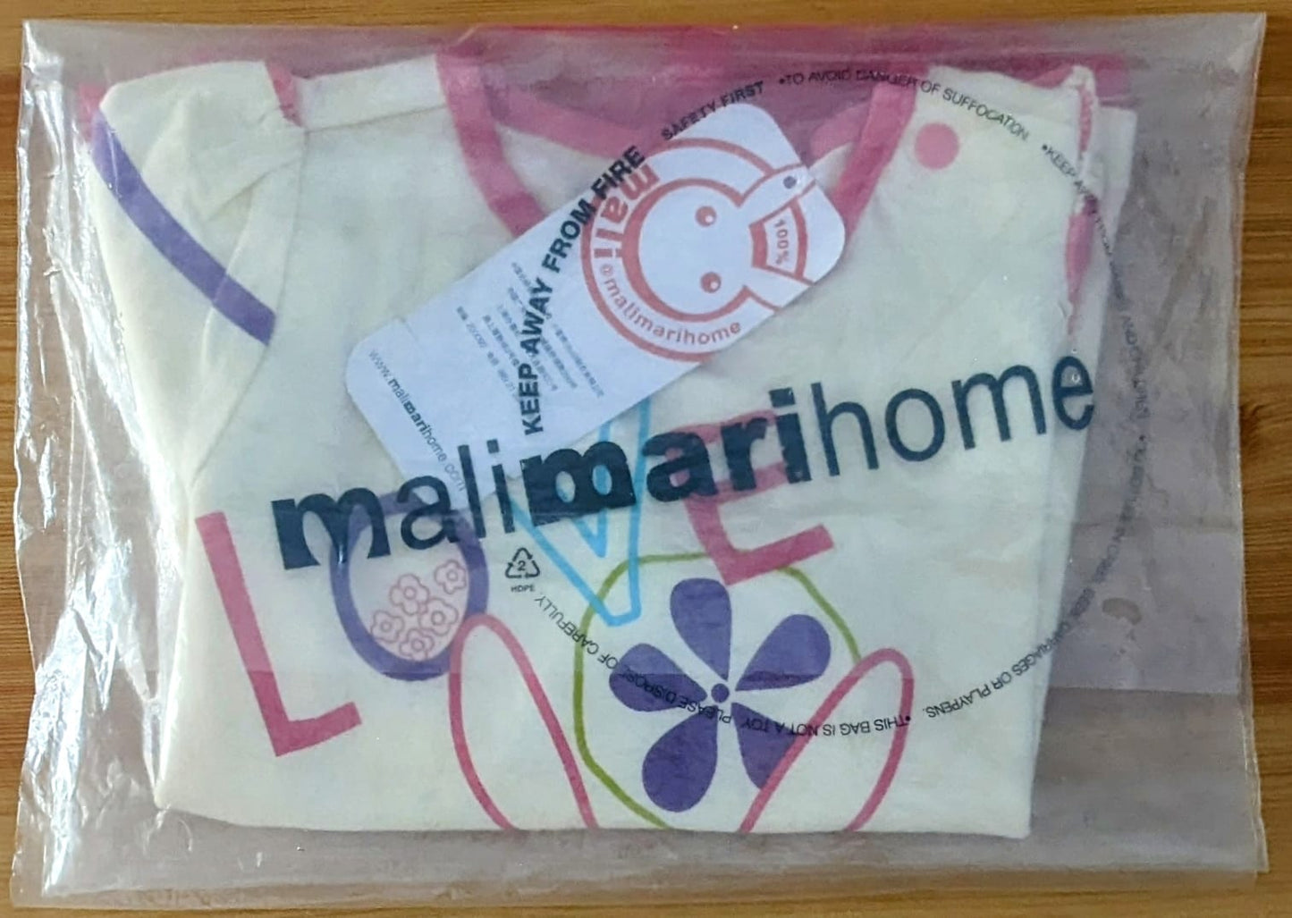 Skin-Colored Frock Style Baby Shirt with "Love" Design | Organic Cotton | Art No. CM0043