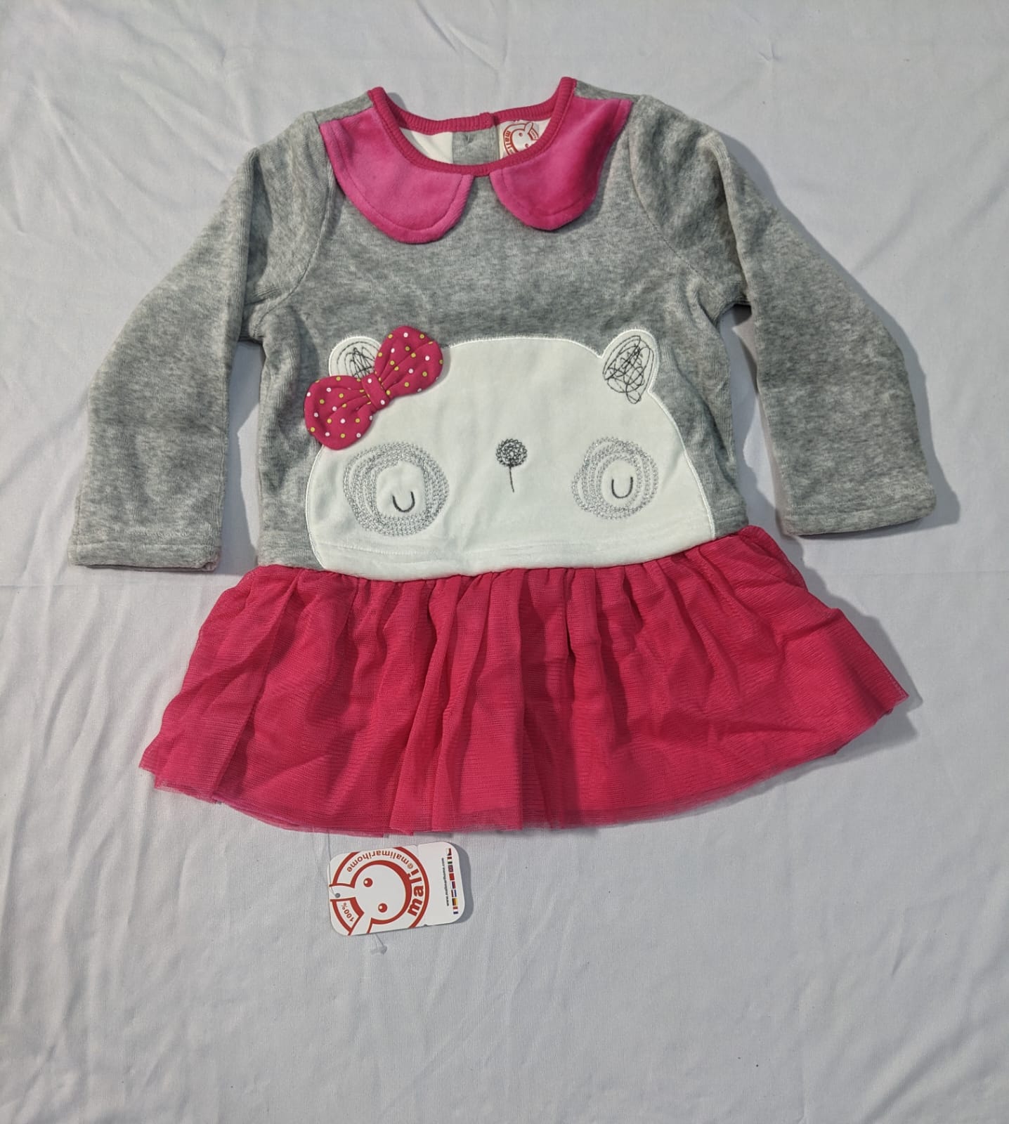 Full Sleeve Panda Frock – Double Cotton Fabric | CM0057