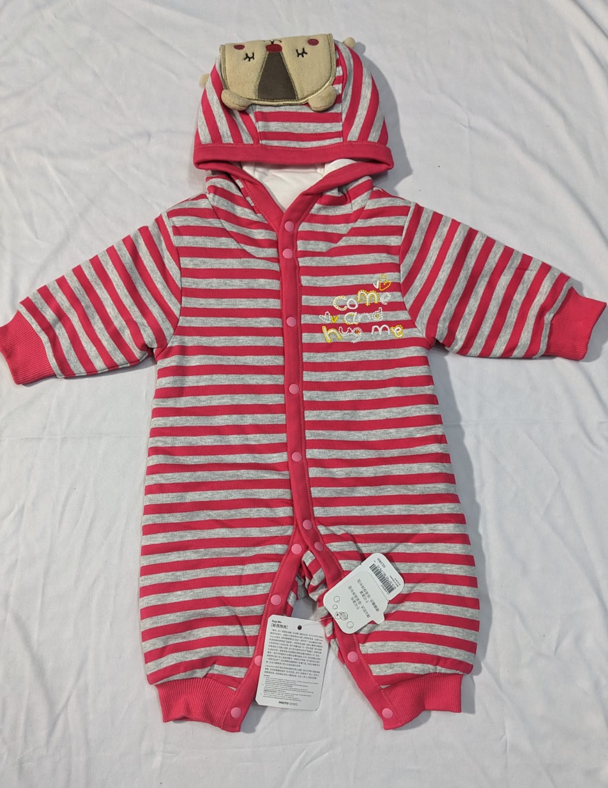 Full Body Romper with Hood – Double Cotton & Polyester Filled | Grey Lining | CM0058
