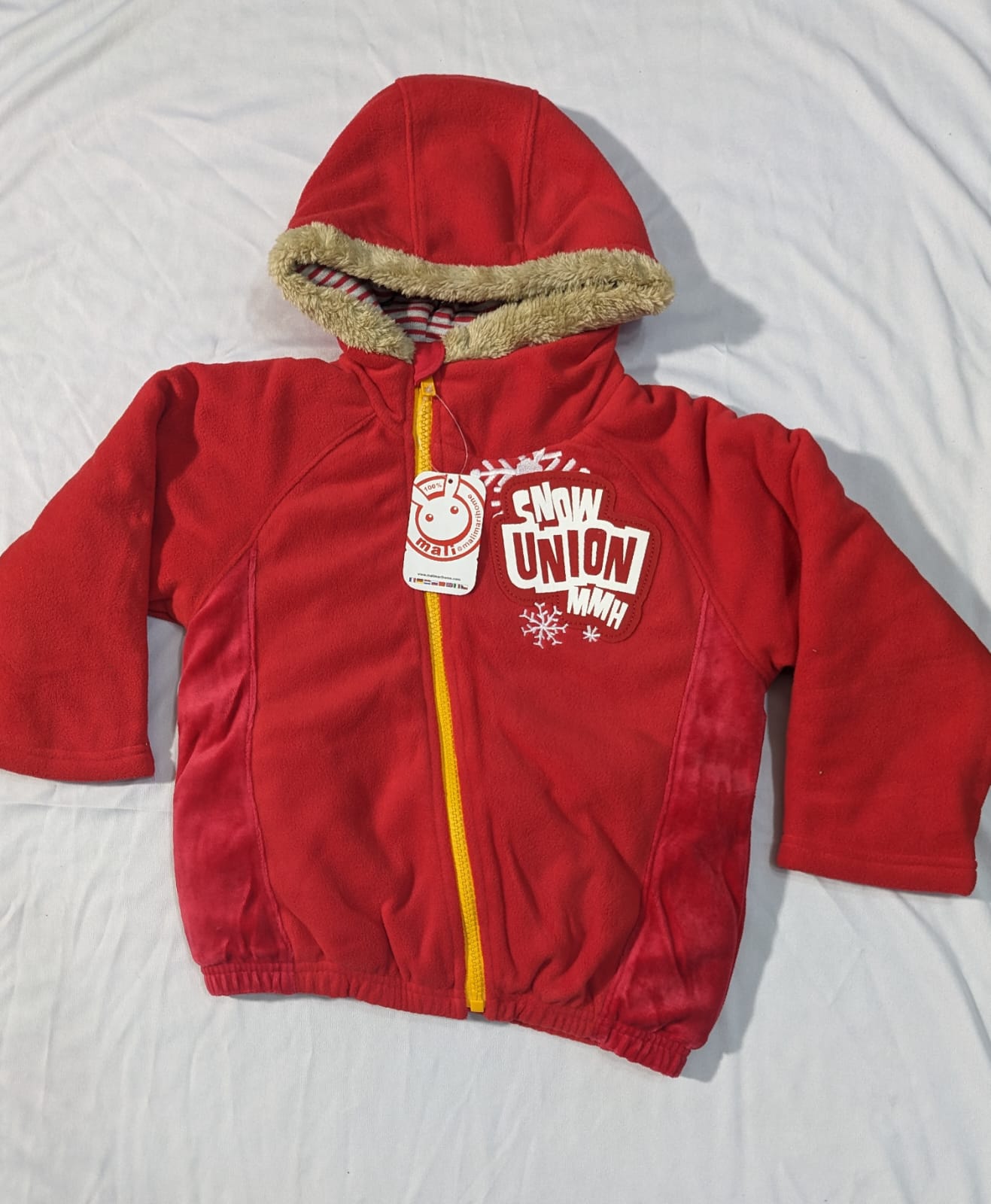 Yellow Zip Hoodie – Double Cotton | Snow Union Front Design | CM0065