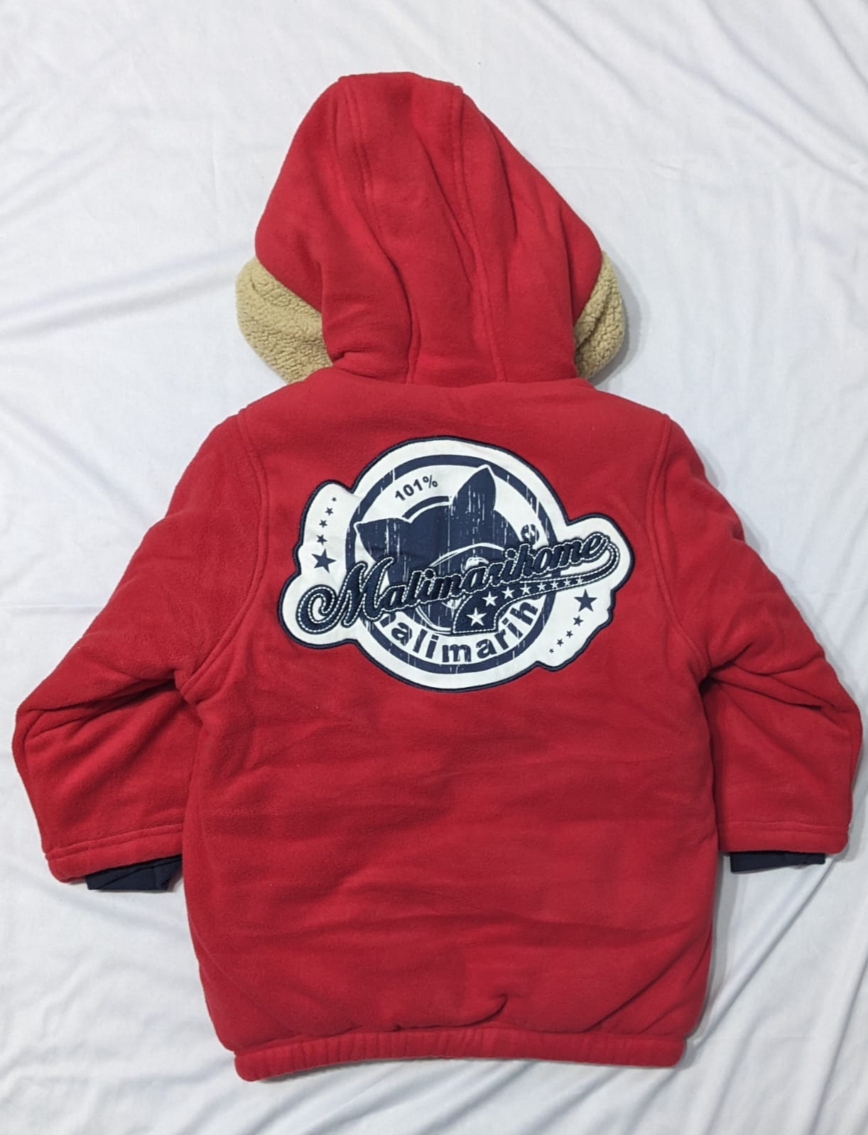 Red Full Sleeves Baby Hoodie | Double Cotton with Polyester Filling | Art No. CM0094
