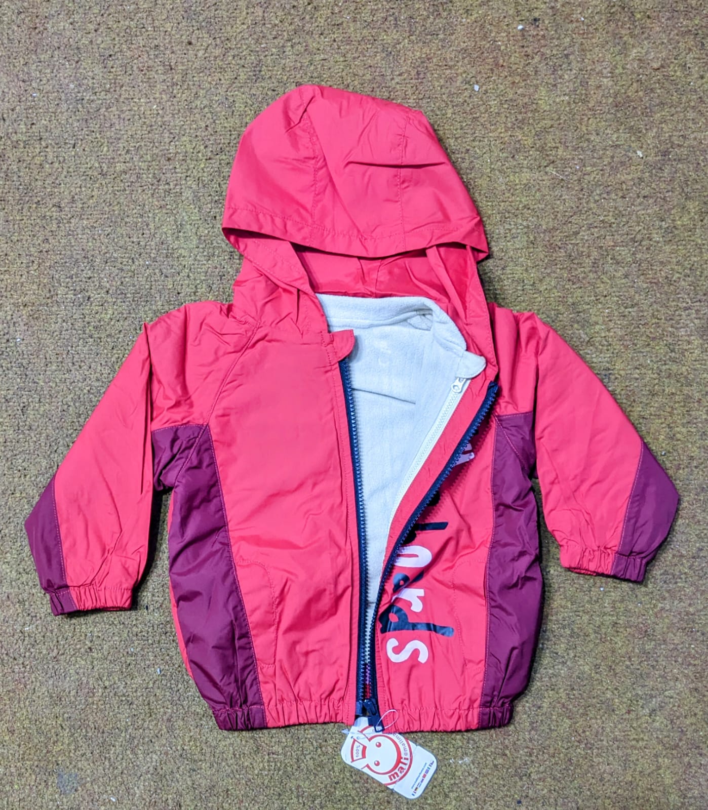 Double-Sided Baby Parachute Jacket with Hoodie | Reversible Winter Wear | Art No. CM0092