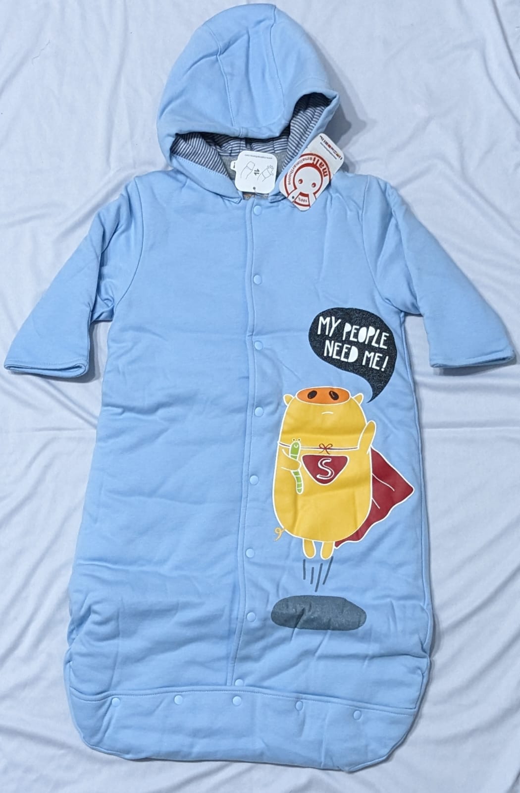 Full Sleeves Baby Sleeping Bag with Hoodie | Polyester Filling | Art No. CM0107