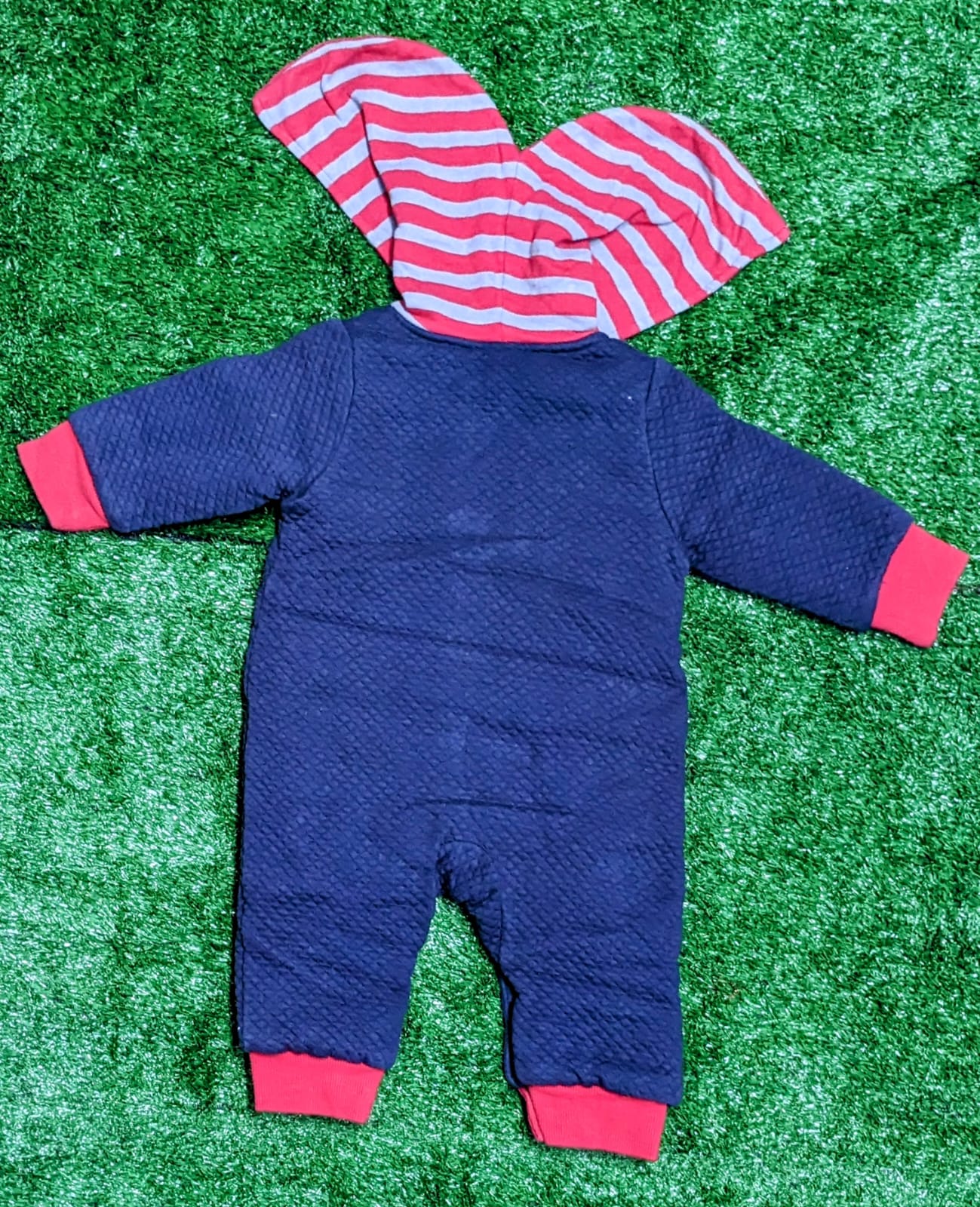 Full Sleeves Baby Romper with Hoodie | Double Layered Winter Wear | Art No. CM0100