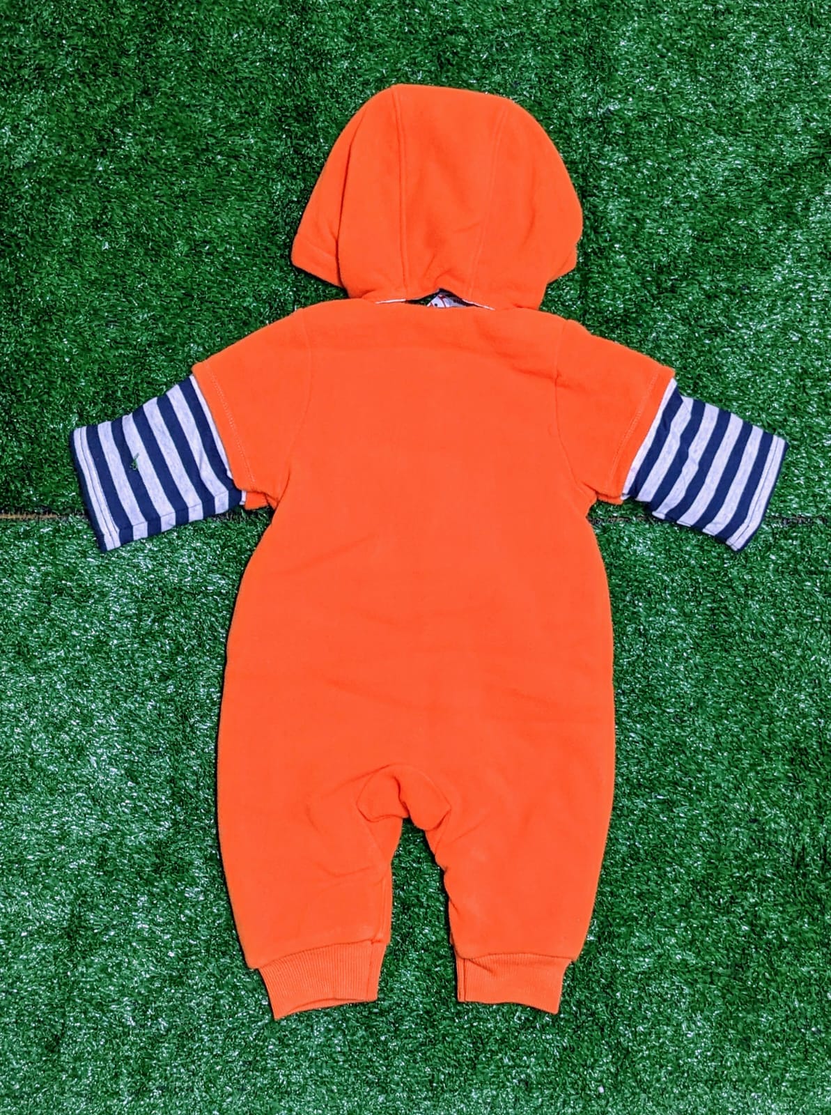 Full Body Baby Romper with Hoodie | B/W Full Sleeves Design | Art No. CM0113