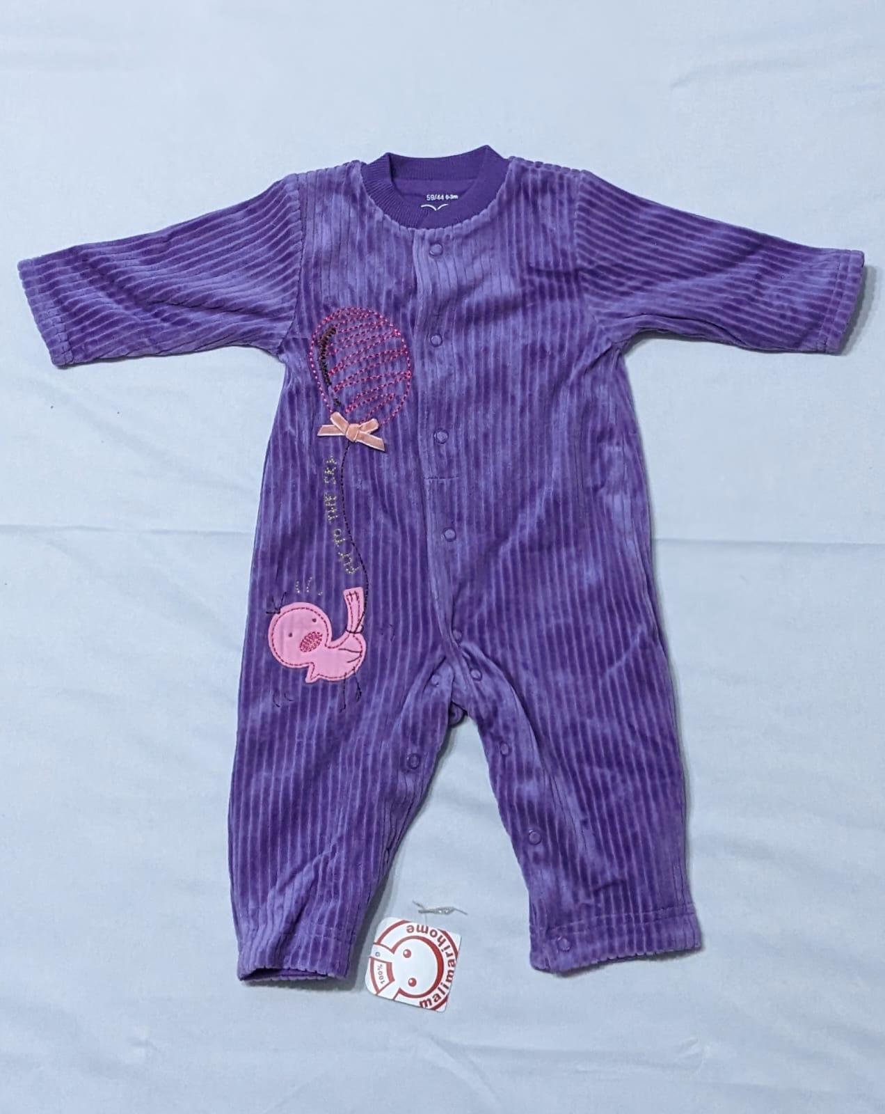 Full Sleeves Baby Romper | Katari Fabric Outer & Double Cotton Inner | Art No. CM0119