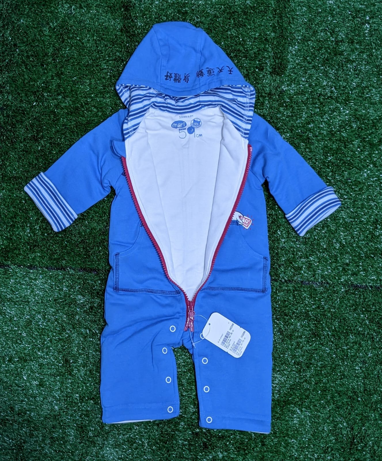 Full Sleeves Baby Romper with Hoodie | Double Cotton Fabric | Art No. CM0122