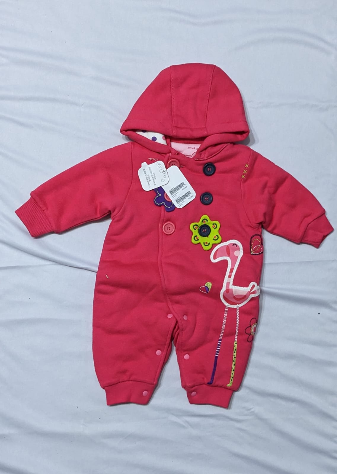 Full Sleeves Baby Romper | Double Cotton with Polyester Filling | Full Body Coverage | Art No. CM0132