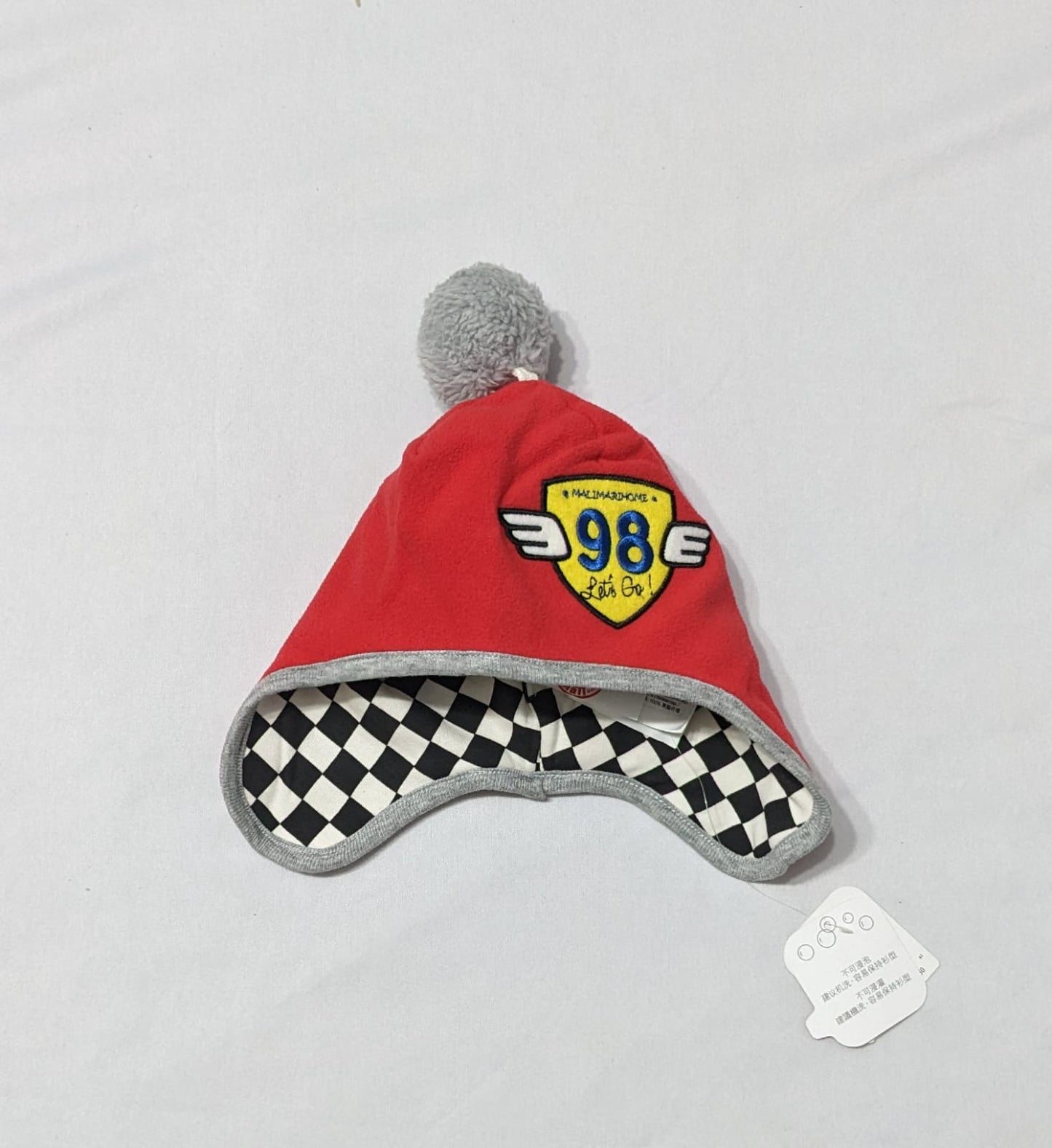 Red Baby Cap with Ear Covers | Winter Essential | Soft & Warm | Art No. CM0135