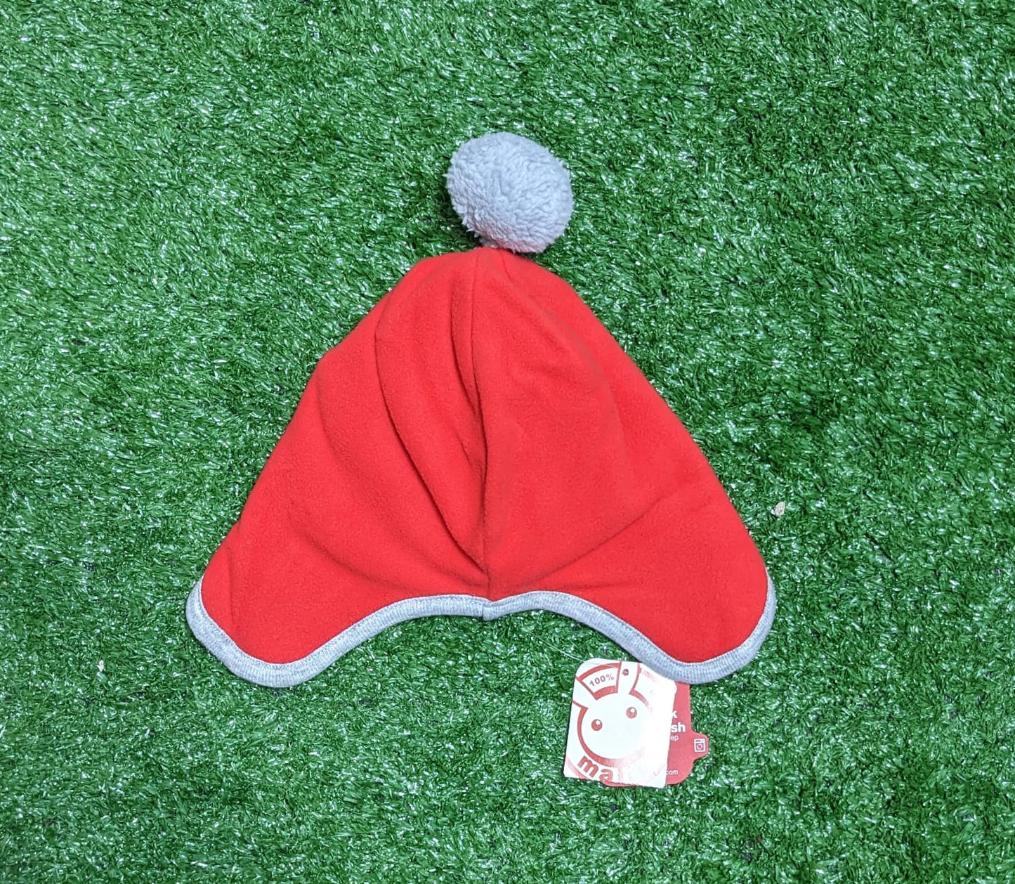 Red Baby Cap with Ear Covers | Winter Essential | Soft & Warm | Art No. CM0135