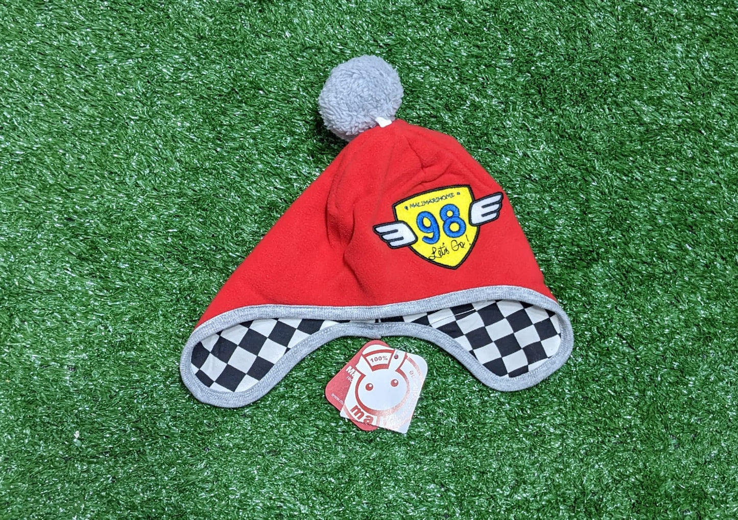 Red Baby Cap with Ear Covers | Winter Essential | Soft & Warm | Art No. CM0135