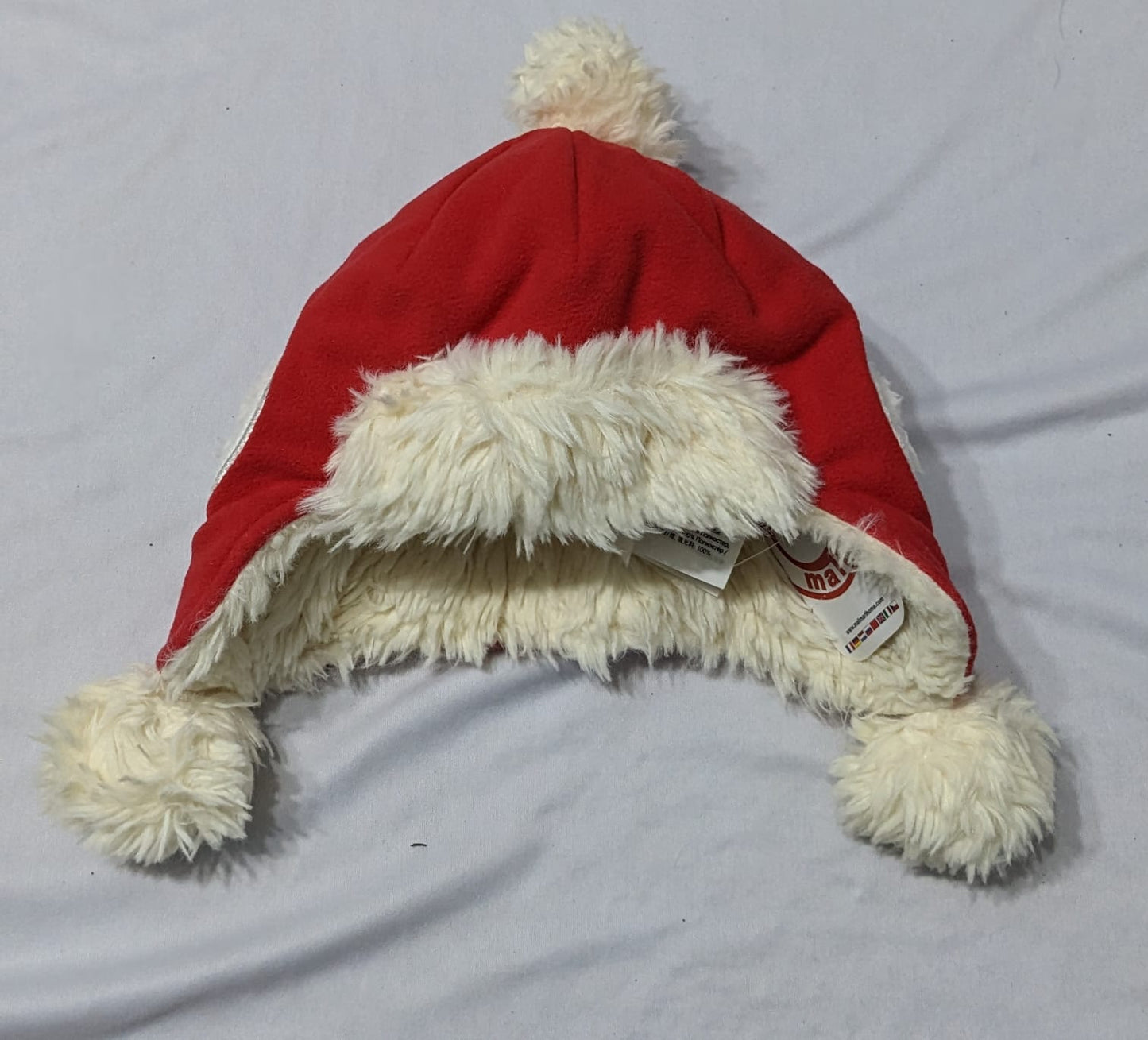 Red Baby Cap with Inner Fur & Full Ear Coverage | Winter Essential | Art No. CM0144