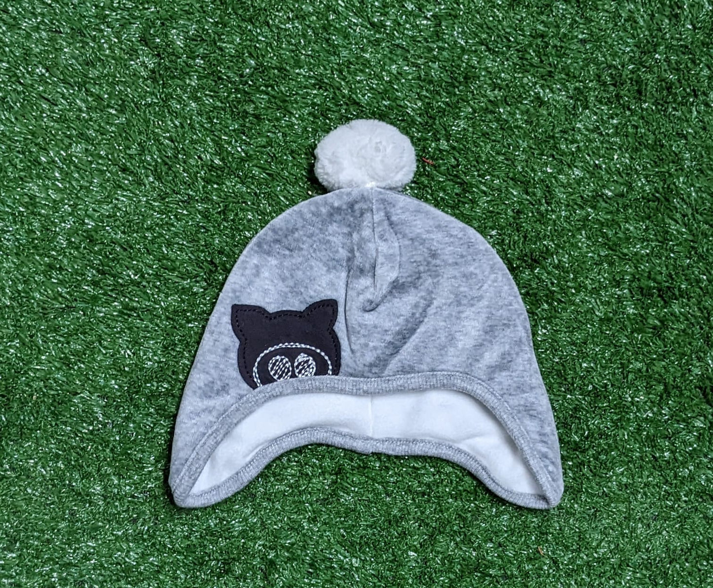 Grey & White Baby Cap | Double Cotton with Polyester Filling | Art No. CM0150