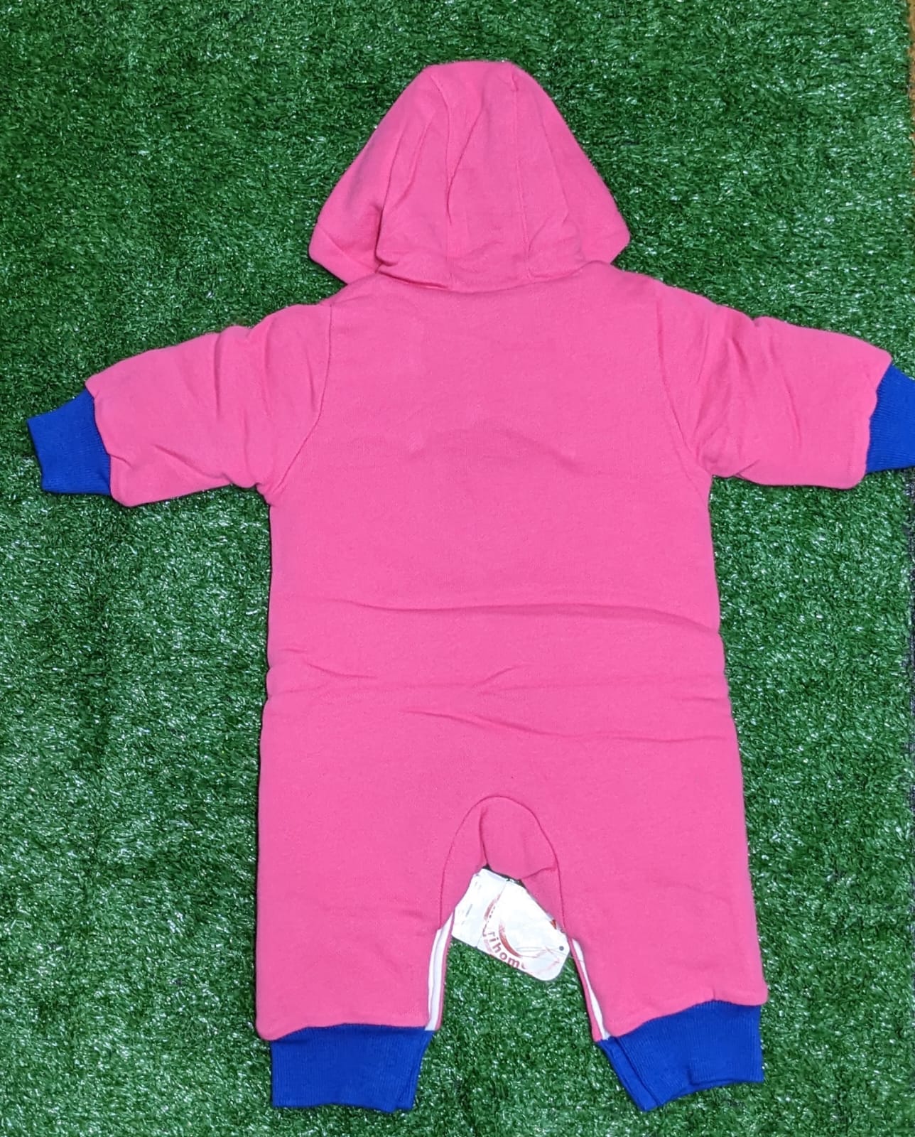 Pink Full Body Baby Romper with Hoodie | Double Cotton & Polyester Filled | Art No. CM0158