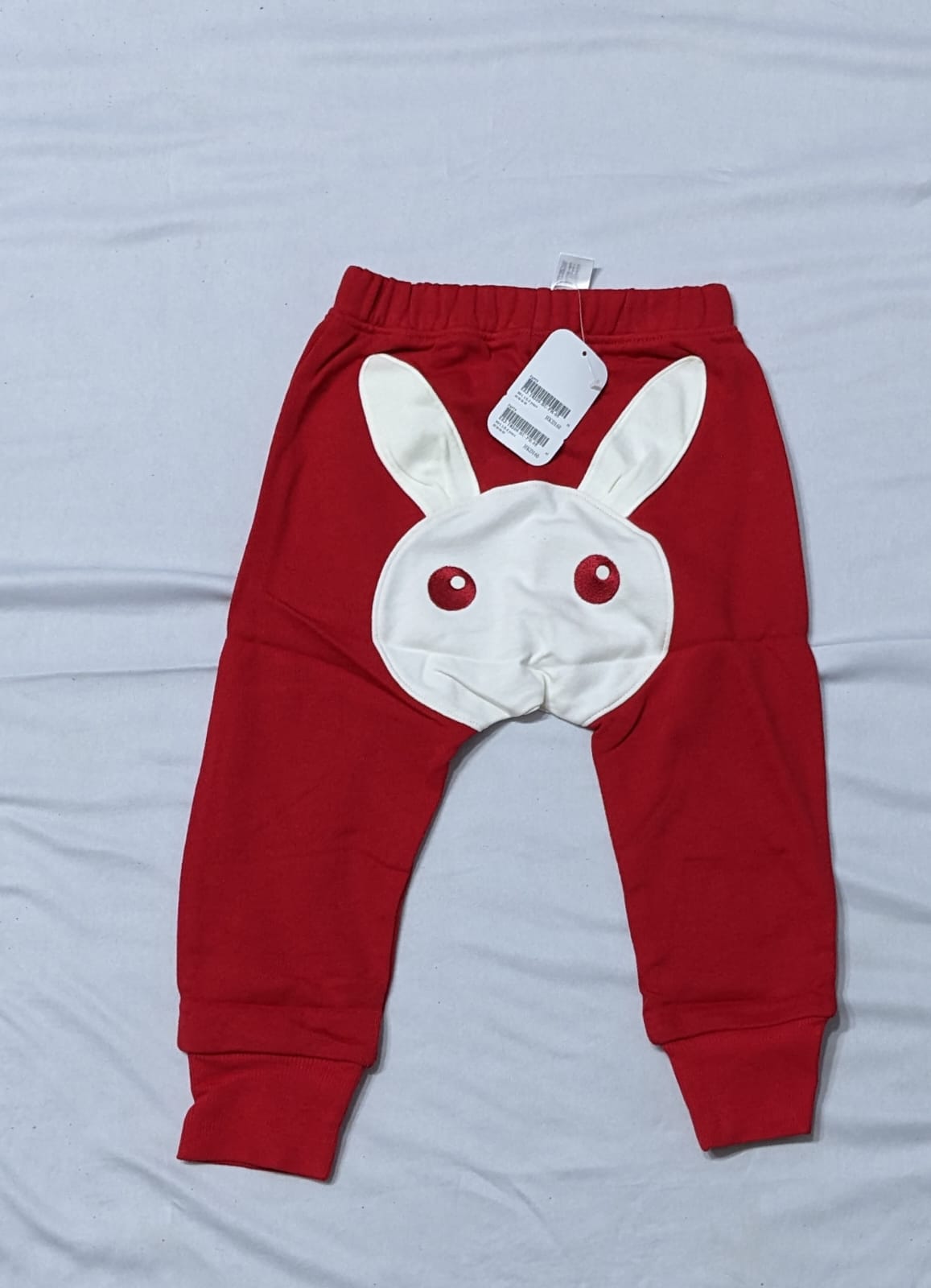 Red Baby Trouser with Rabbit Front Design | Soft & Stylish Bottom Wear | Art No. CM0160