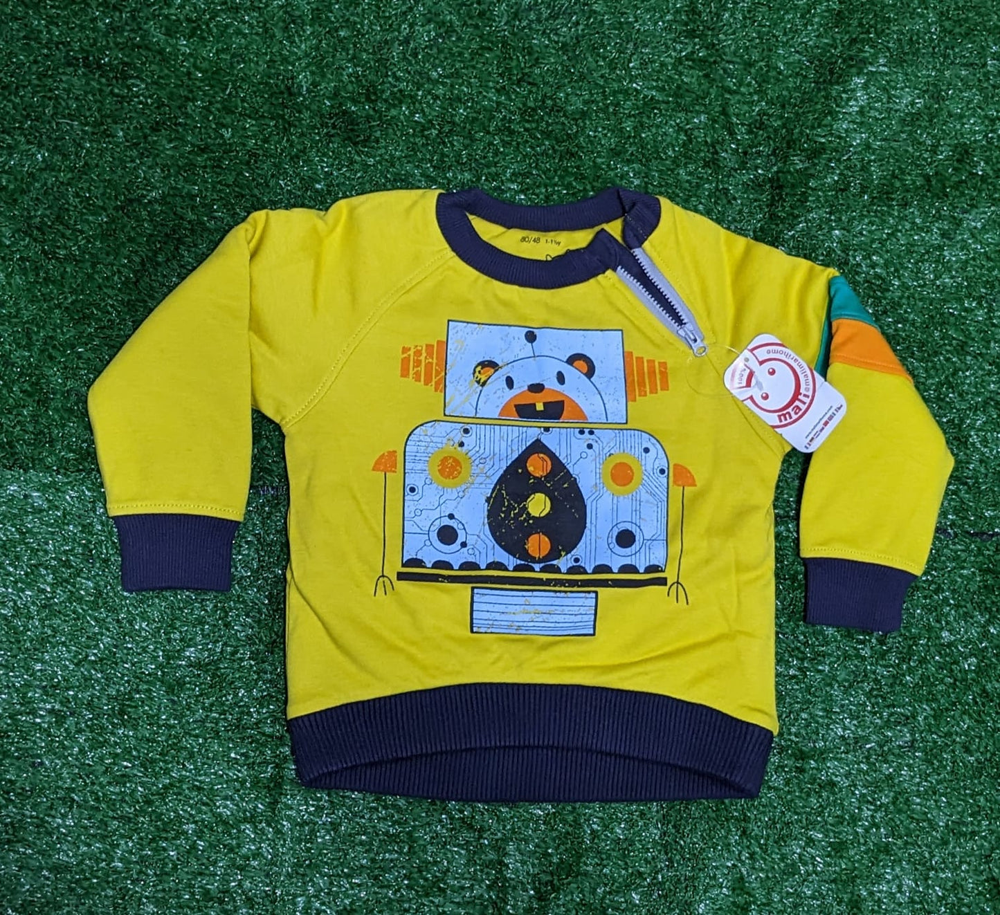 Yellow Baby Full Sleeves Shirt | Double Cotton with Polyester Filling | Art No. CM0176