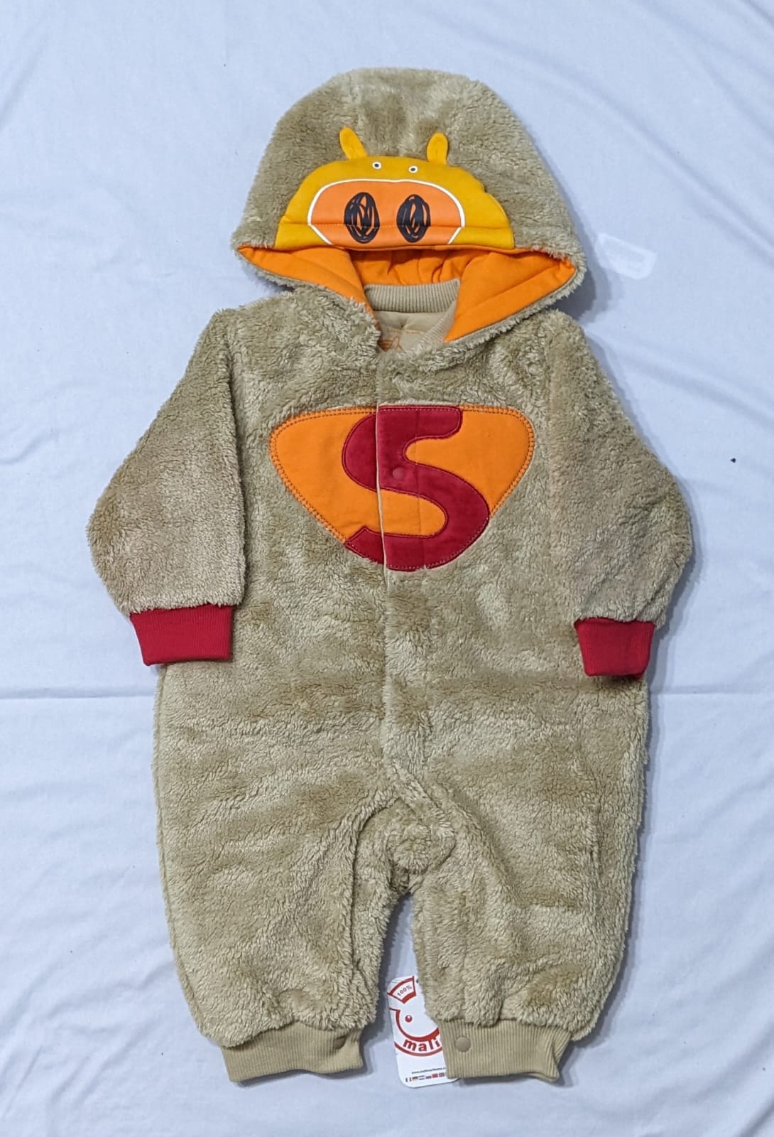 Baby Romper with Hoodie & Outer Fur | Double Cotton with Polyester Filling | Art No. CM0178