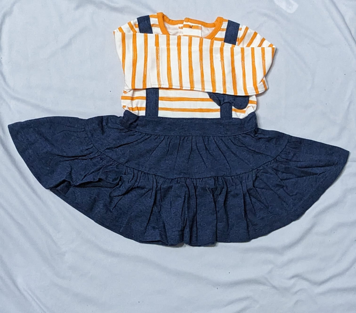 Baby Girl Frock with Orange Lining | Full Sleeves for All-Day Comfort | Art No. CM0187