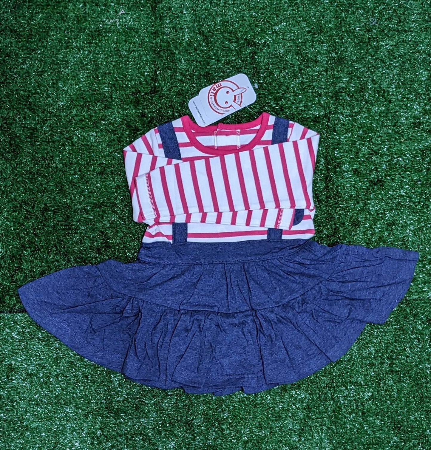 Pink Baby Frock with White Lining Sleeves | Full Sleeves for Cute & Cozy Wear | Art No. CM0196