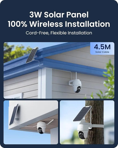 REOLINK ARGUS PT ULTRA  8MP COLOUR NIGHT VISION Solar Security Cameras Wireless Outdoor,  6W 2way audio Solar Panel, 3 days bettery backup guarantee 360° Pan TilT Color Night Vision, 2.4/5 GHz (Without box)
