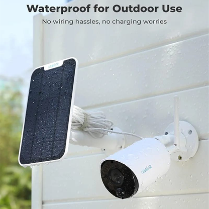 Reolink argus eco with solar panel 1980*1080 resolution rechargeable wifi camera with box and accessories 2way audio(Colour Fade)