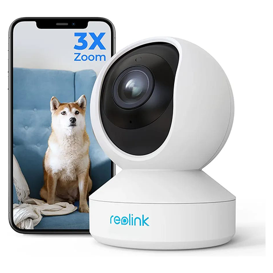 REOLINK E1 Zoom Indoor Security Camera, 2.4/5GHz Dual Band WiFi Camera, 5MP Plug-in Pet Camera without box with local stand