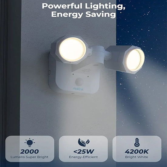 Reolink Floodlight PoE, Floodlights for Reolink  PoE Smart Plug, Smart PIR Detection, 2000 Lm WITHOUT BOX