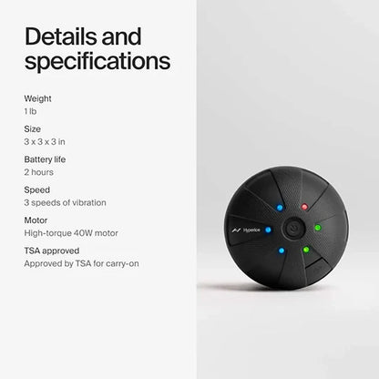 Hyperice Hypersphere – Compact Vibrating Massage Ball for Deep Muscle Recovery & Relief