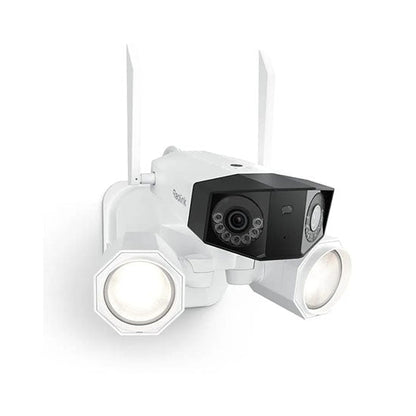 REOLINK 4K Floodlight Security Camera Outdoor, 5G/2.4GHz Wi-Fi 6, Dual-Lens Camera w/ 180° FOV, Color Night Vision, Smart AI Detection, IP67 Waterproof, AC (100~240V), Duo Floodlight WiFi Hardwired (without box)