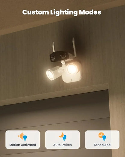 REOLINK 4K Floodlight Security Camera Outdoor, 5G/2.4GHz Wi-Fi 6, Dual-Lens Camera w/ 180° FOV, Color Night Vision, Smart AI Detection, IP67 Waterproof, AC (100~240V), Duo Floodlight WiFi Hardwired (without box)