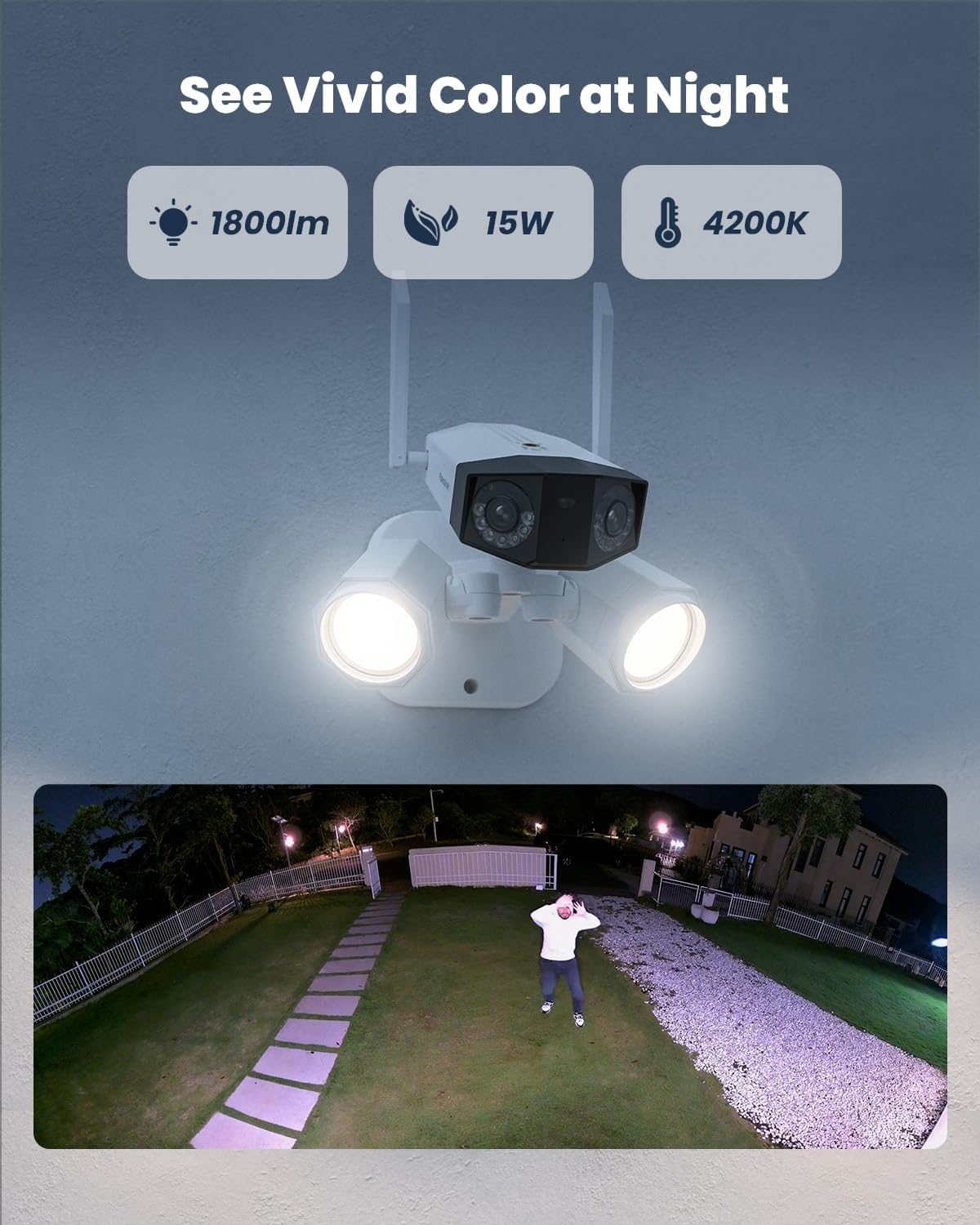 REOLINK 4K Floodlight Security Camera Outdoor, 5G/2.4GHz Wi-Fi 6, Dual-Lens Camera w/ 180° FOV, Color Night Vision, Smart AI Detection, IP67 Waterproof, AC (100~240V), Duo Floodlight WiFi Hardwired (without box)