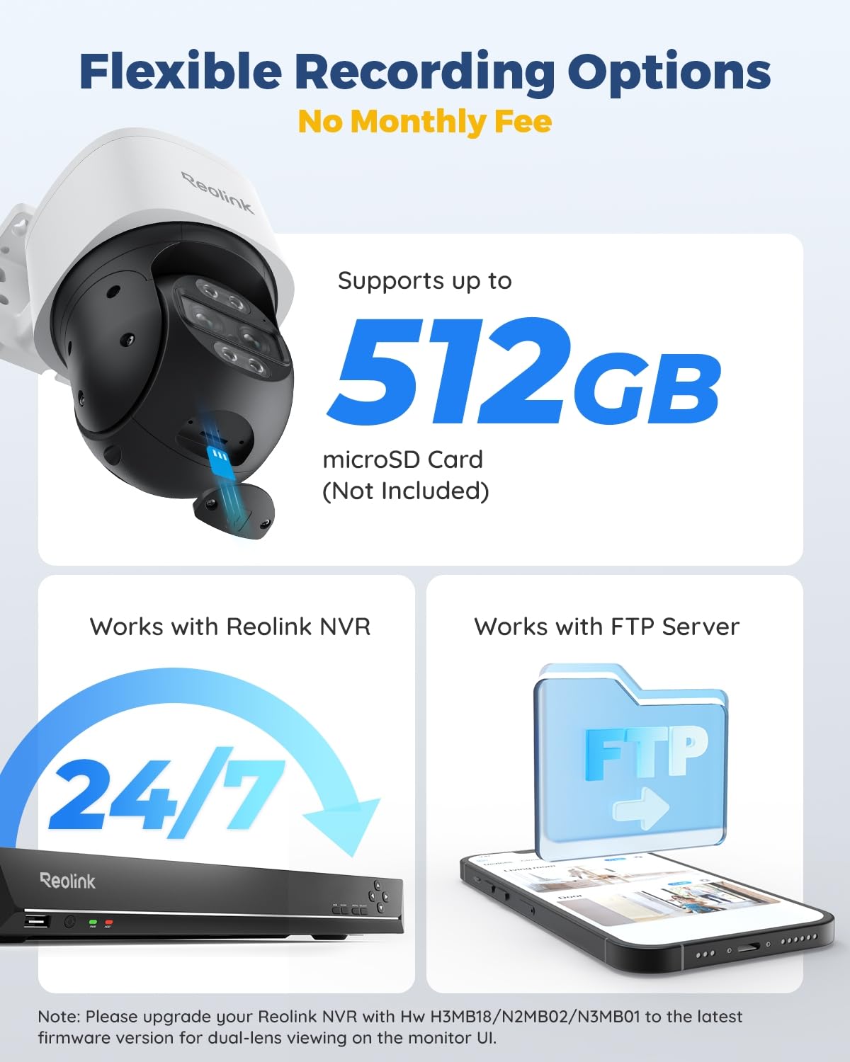 REOLINK PTZ Security Camera System 4K, IP PoE 360 Camera with Dual-Lens, Auto 6X Hybrid Zoomed Tracking, 355 Pan & 90 Tilt, Outdoor Surveillance, AI Detection, TrackMix PoE (Without box)