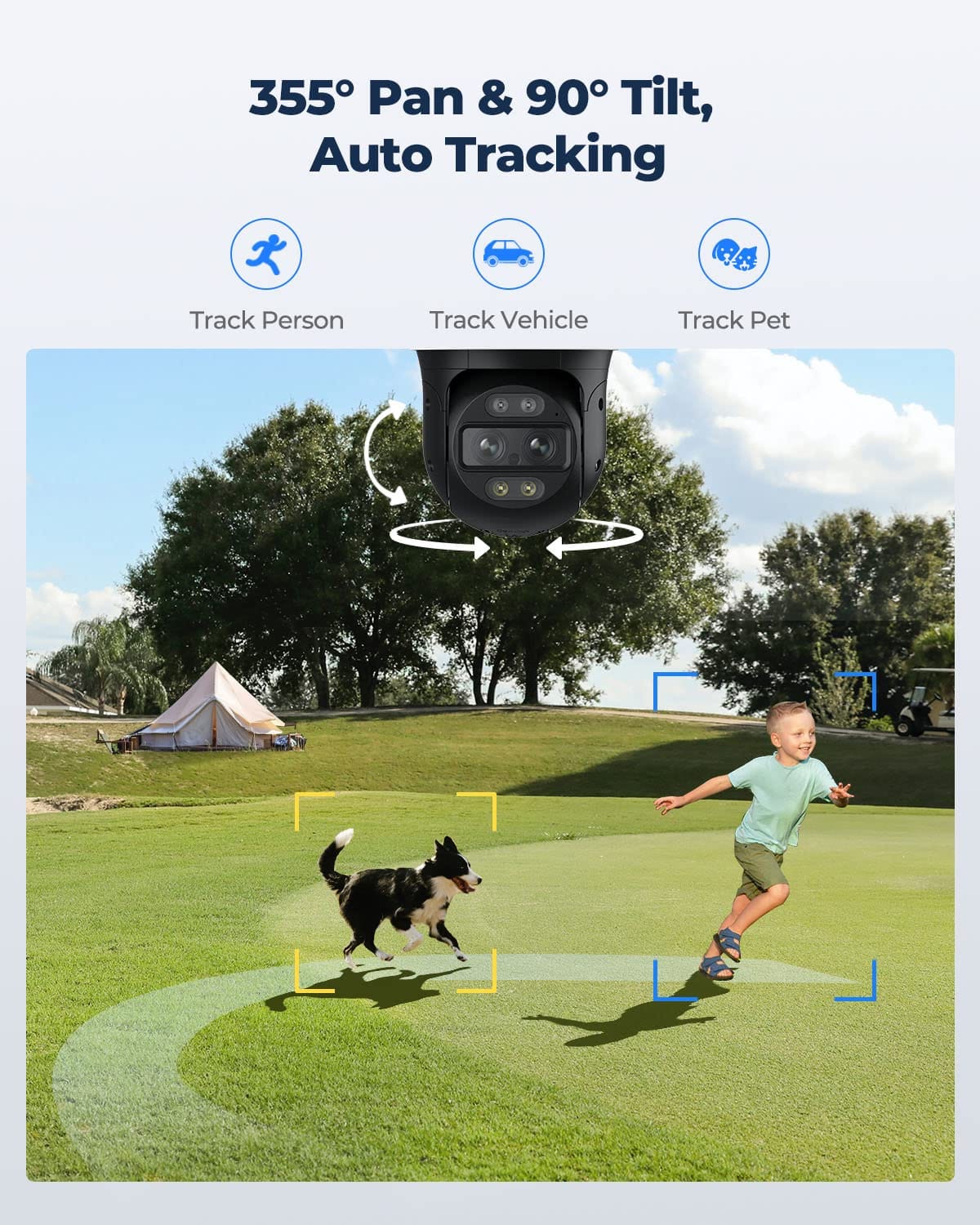 REOLINK PTZ Security Camera System 4K, IP PoE 360 Camera with Dual-Lens, Auto 6X Hybrid Zoomed Tracking, 355 Pan & 90 Tilt, Outdoor Surveillance, AI Detection, TrackMix PoE (Without box)