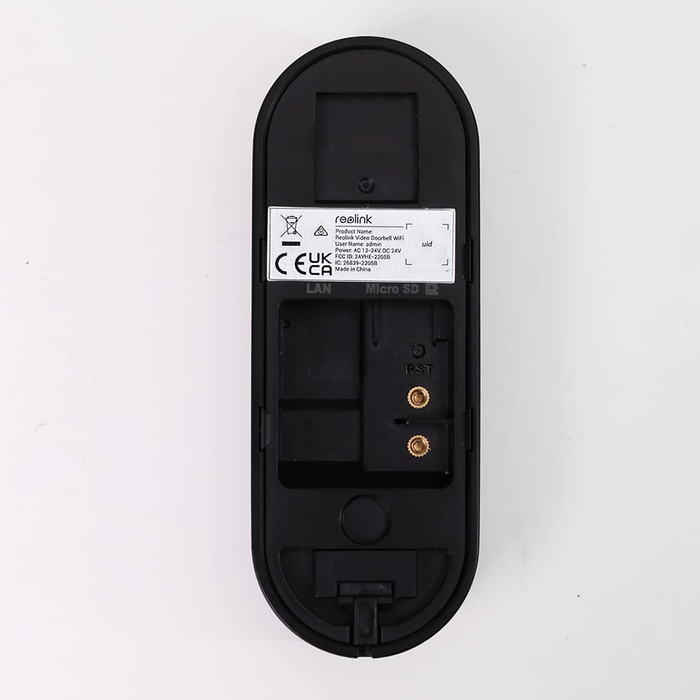 REOLINK Video Doorbell WiFi Camera (MINOR SCRATCH ON LENS)- -5mp  Outdoor, 2.4G WiFi, 4:3 Wide View Angle, Smart Detection, Local Storage, No Subscription Front Door Home Security, Customized Chime V2 (Without box scratches on body)