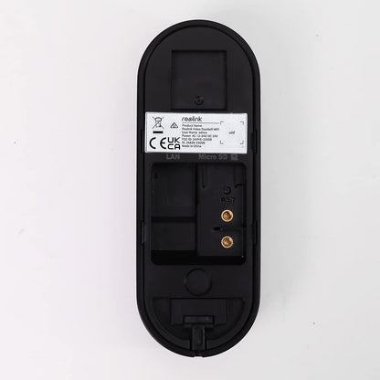 REOLINK Video Doorbell WiFi Camera (MINOR SCRATCH ON LENS)- -5mp  Outdoor, 2.4G WiFi, 4:3 Wide View Angle, Smart Detection, Local Storage, No Subscription Front Door Home Security, Customized Chime V2 (Without box scratches on body)