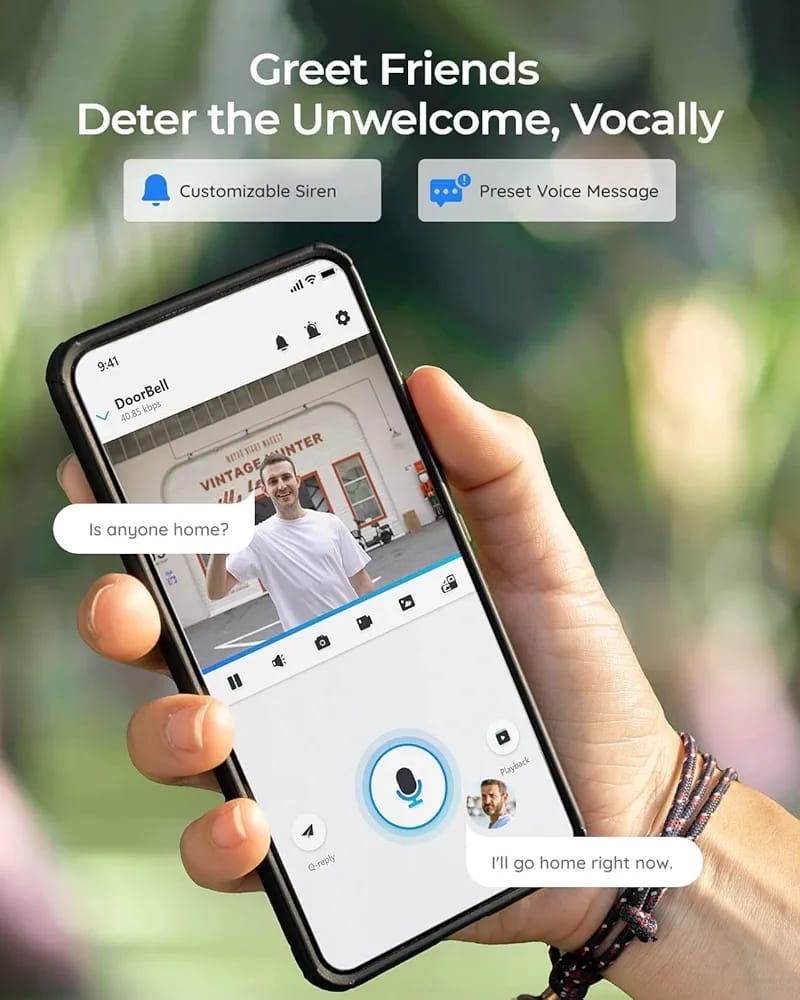 REOLINK Video Doorbell WiFi Camera (MINOR SCRATCH ON LENS)- -5mp  Outdoor, 2.4G WiFi, 4:3 Wide View Angle, Smart Detection, Local Storage, No Subscription Front Door Home Security, Customized Chime V2 (Without box scratches on body)